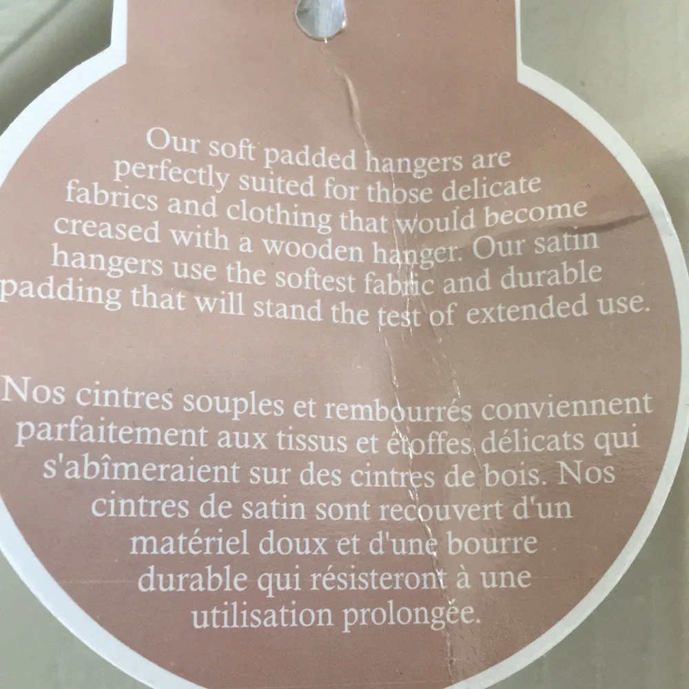 NIP beauté essentielle (by STA Elements) Padded Satin Hangers 5-pack